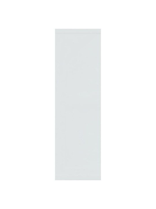Nástěnná police bílá vysoký lesk 85x16x52,5 cm kompozitní dřevo