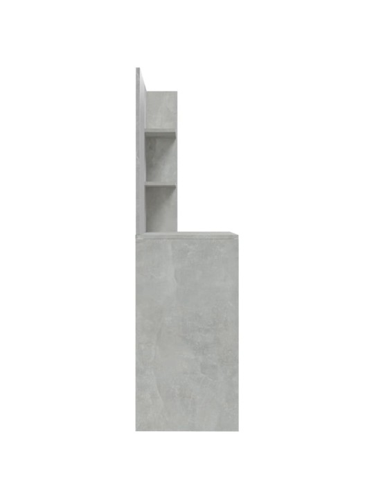Toaletní stolek se zrcadlem betonově šedý 74,5 x 40 x 141 cm