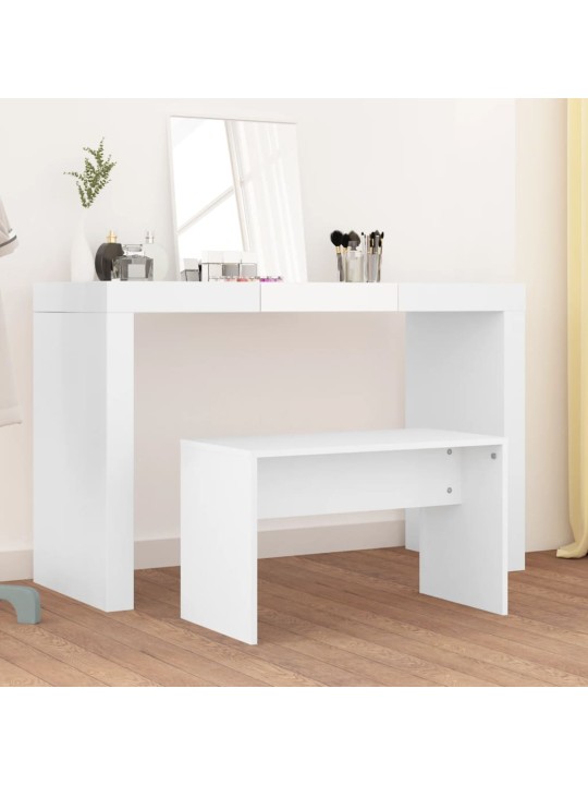 Stolička k toaletnímu stolku bílá 70x35x45 cm kompozitní dřevo