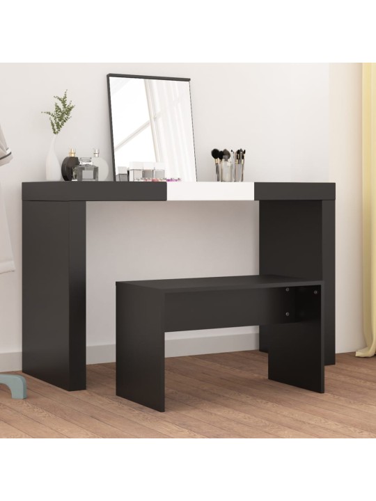 Stolička k toaletnímu stolku černá 70x35x45 cm kompozitní dřevo