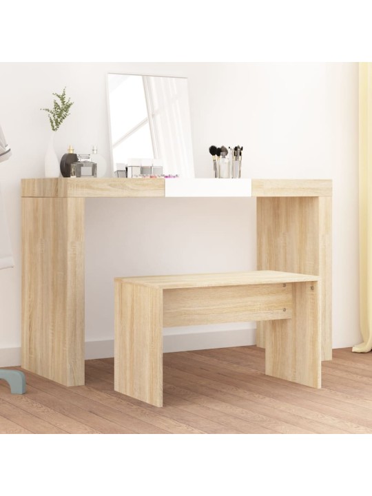 Stolička k toaletnímu stolku dub sonoma 70x35x45 cm kompozit