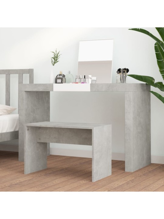 Stolička k toaletnímu stolku betonově šedá 70x35x45 cm kompozit