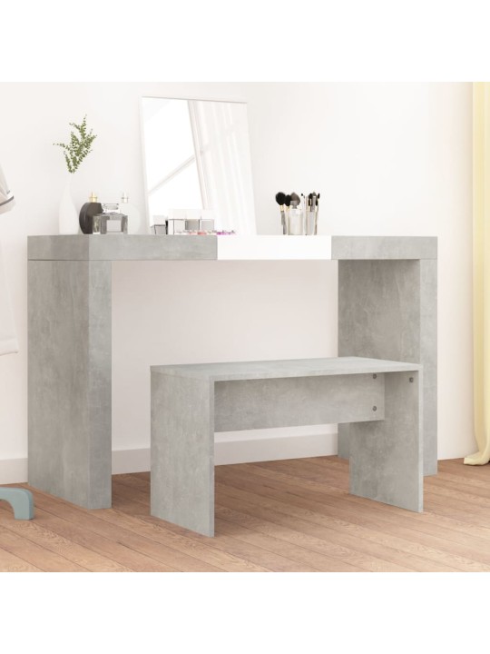 Stolička k toaletnímu stolku betonově šedá 70x35x45 cm kompozit