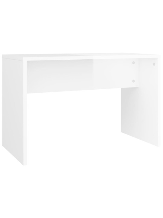 Stolička k toaletnímu stolku lesklá bílá 70x35x45 cm kompozit