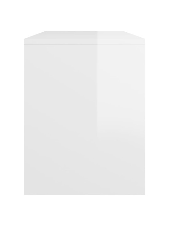 Stolička k toaletnímu stolku lesklá bílá 70x35x45 cm kompozit
