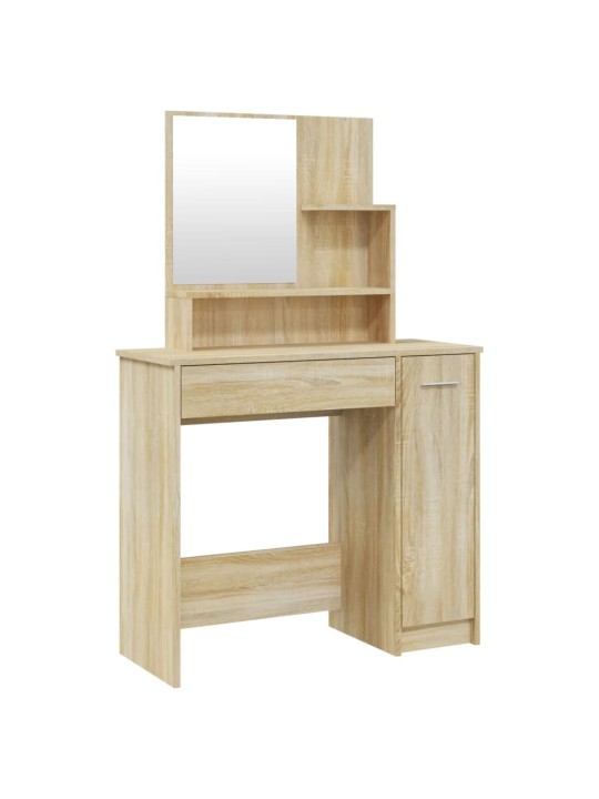 Toaletní stolek se zrcadlem dub sonoma 86,5 x 35 x 136 cm