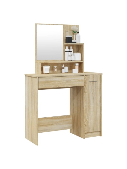 Toaletní stolek se zrcadlem dub sonoma 86,5 x 35 x 136 cm