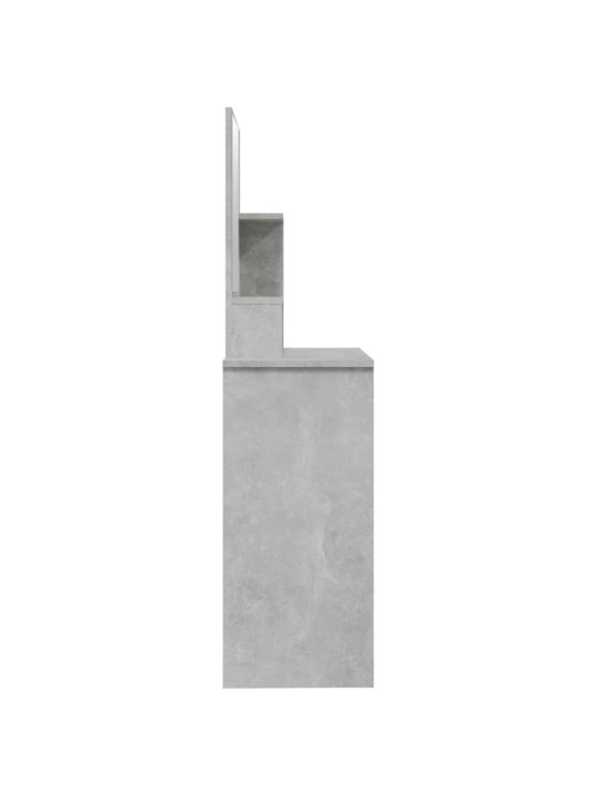 Toaletní stolek se zrcadlem betonově šedý 86,5 x 35 x 136 cm