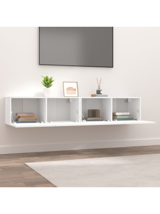 TV skříňky 2 ks bílé 80x30x30 cm kompozitní dřevo