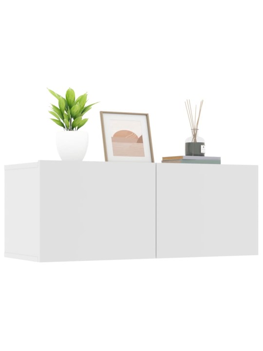 TV skříňky 2 ks bílé 80x30x30 cm kompozitní dřevo