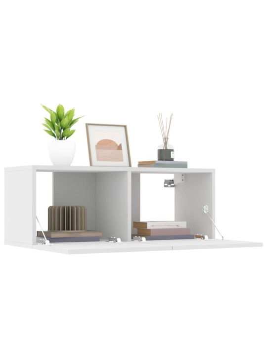 TV skříňky 2 ks bílé 80x30x30 cm kompozitní dřevo