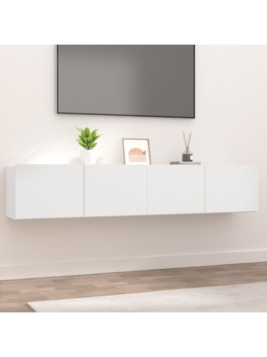 TV skříňky 2 ks bílé 80x30x30 cm kompozitní dřevo