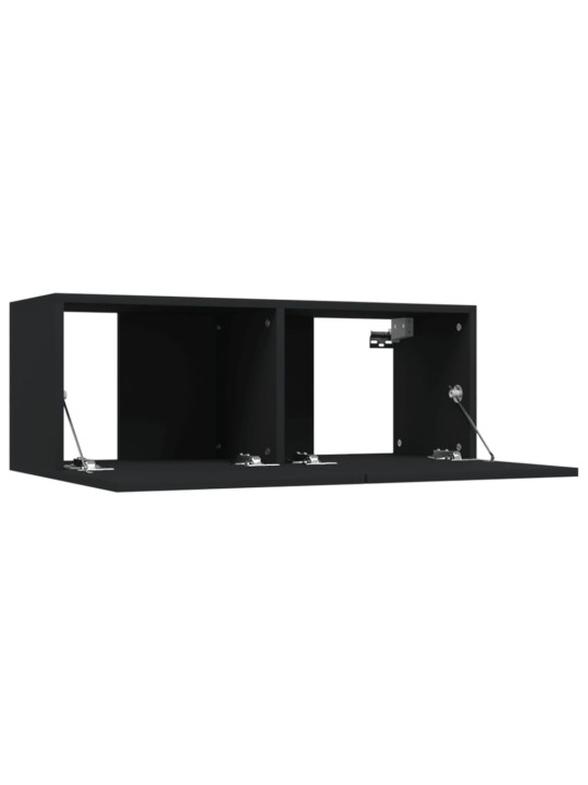 TV skříňky 2 ks černé 80 x 30 x 30 cm kompozitní dřevo