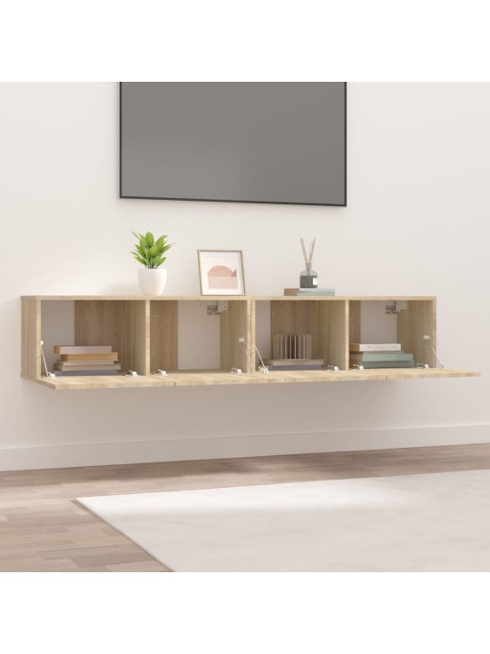 TV skříňky 2 ks dub sonoma 80x30x30 cm kompozitní dřevo