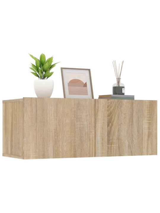 TV skříňky 2 ks dub sonoma 80x30x30 cm kompozitní dřevo