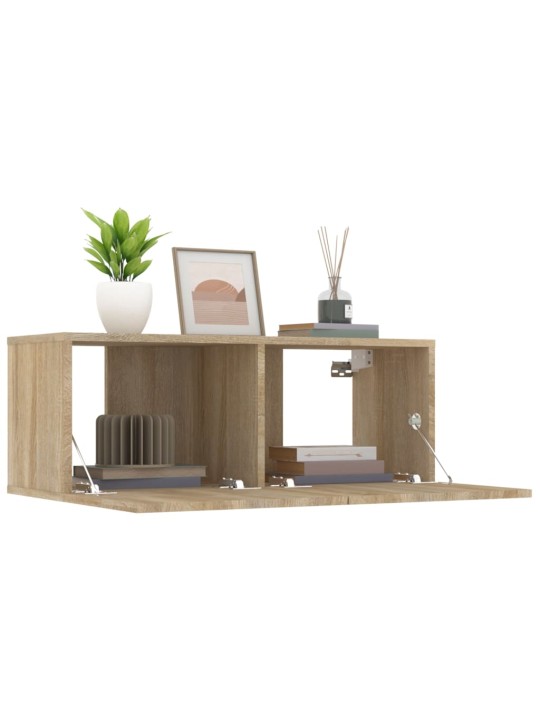 TV skříňky 2 ks dub sonoma 80x30x30 cm kompozitní dřevo