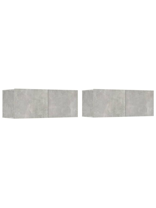 TV skříňky 2 ks betonově šedé 80x30x30 cm kompozitní dřevo