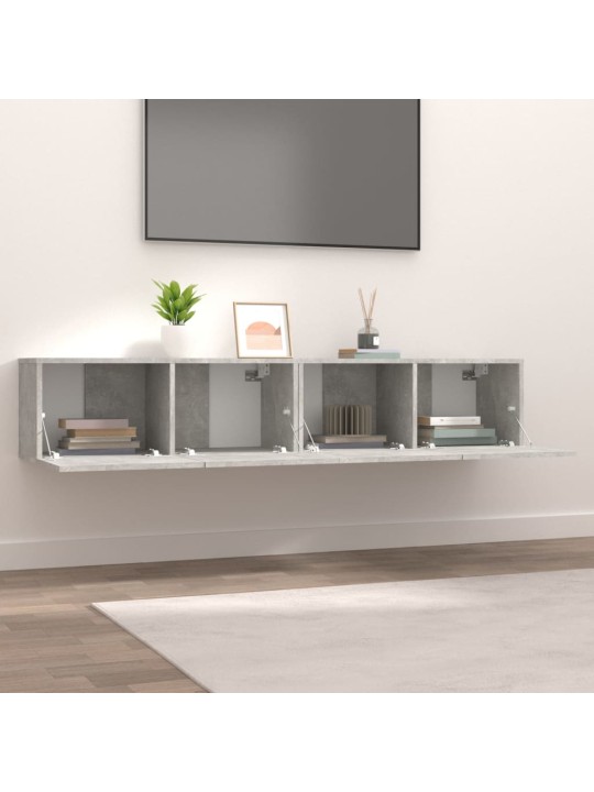 TV skříňky 2 ks betonově šedé 80x30x30 cm kompozitní dřevo