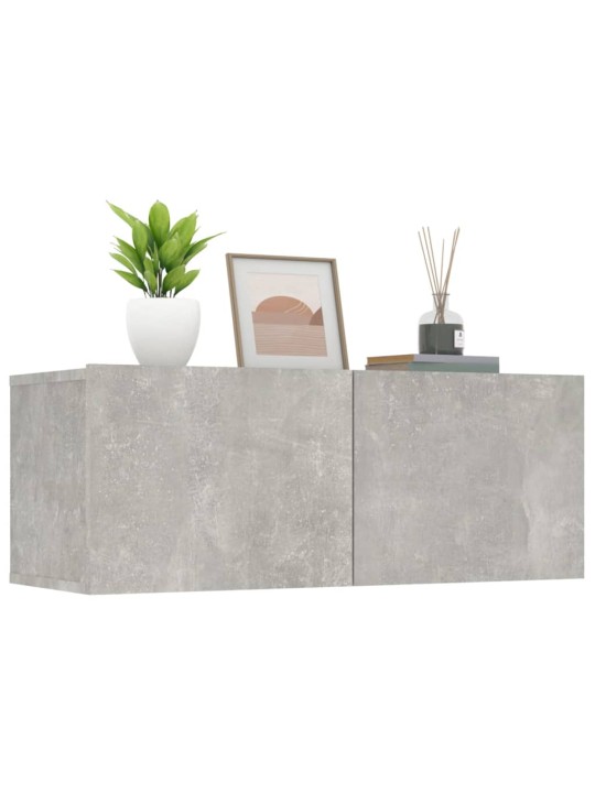 TV skříňky 2 ks betonově šedé 80x30x30 cm kompozitní dřevo