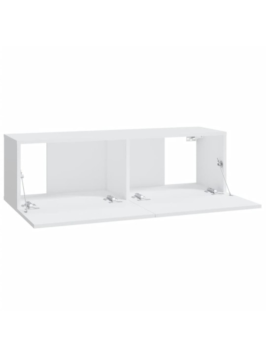Nástěnné TV skříňky 2 ks bílé 100x30x30 cm kompozitní dřevo