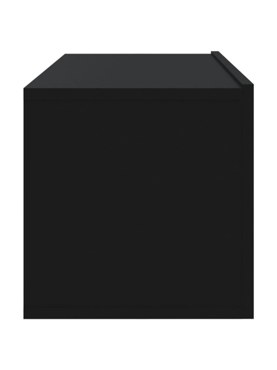 Nástěnné TV skříňky 2 ks černé 100x30x30 cm kompozitní dřevo