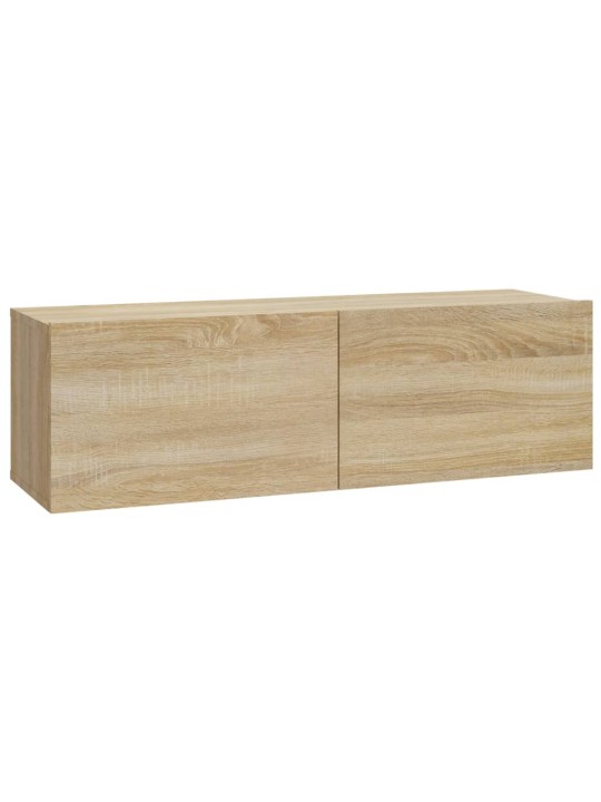 Nástěnné TV skříňky 2 ks dub sonoma 100x30x30 cm