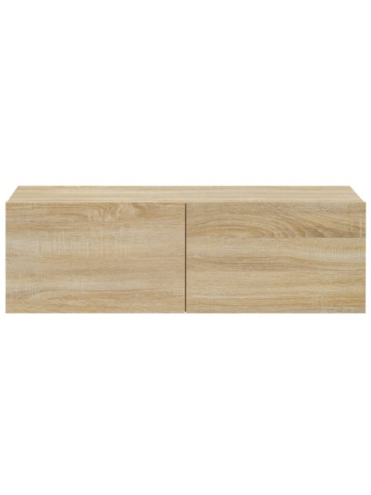 Nástěnné TV skříňky 2 ks dub sonoma 100x30x30 cm