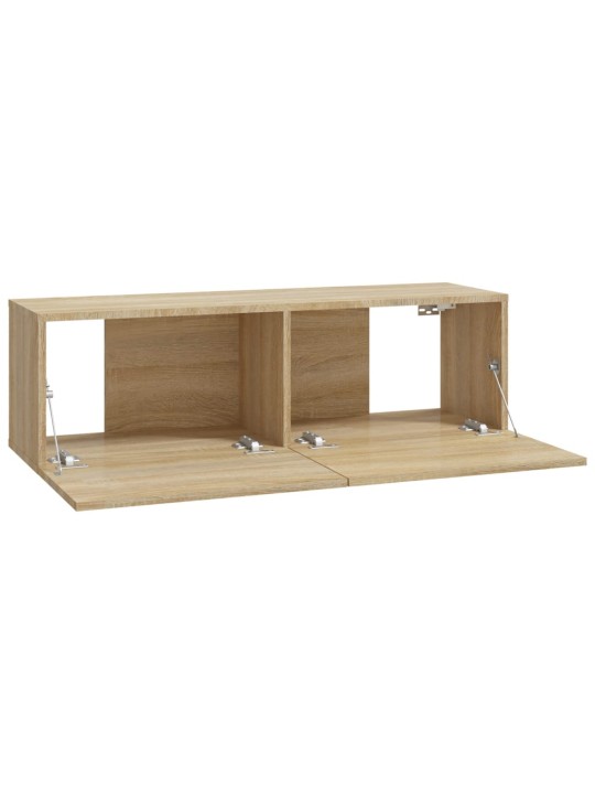 Nástěnné TV skříňky 2 ks dub sonoma 100x30x30 cm