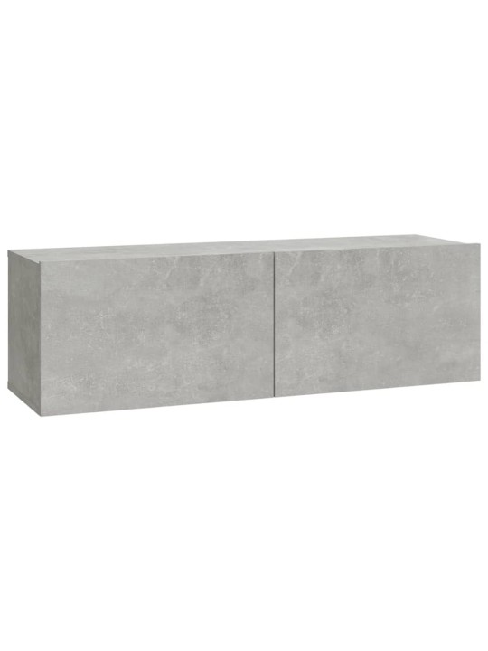 Nástěnné TV skříňky 2 ks betonově šedé 100x30x30 cm kompozit