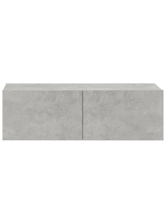 Nástěnné TV skříňky 2 ks betonově šedé 100x30x30 cm kompozit