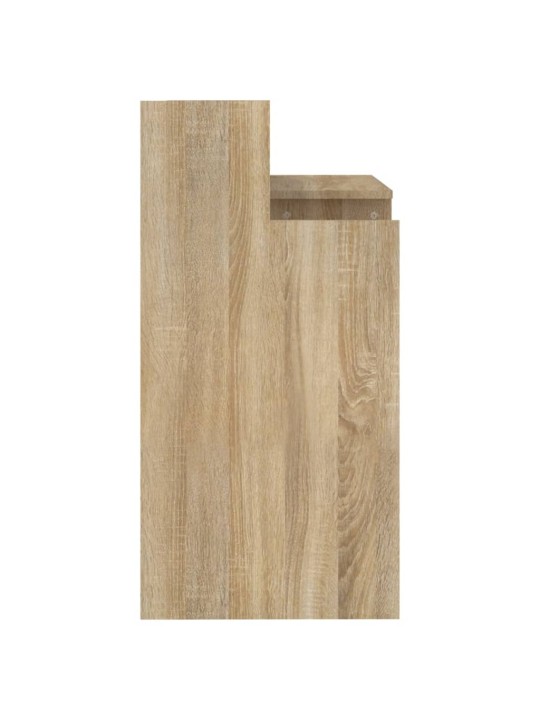 Psací stůl s LED světly dub sonoma 97x45x90 cm kompozitní dřevo