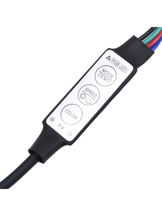 Psací stůl s LED světly dub sonoma 97x45x90 cm kompozitní dřevo