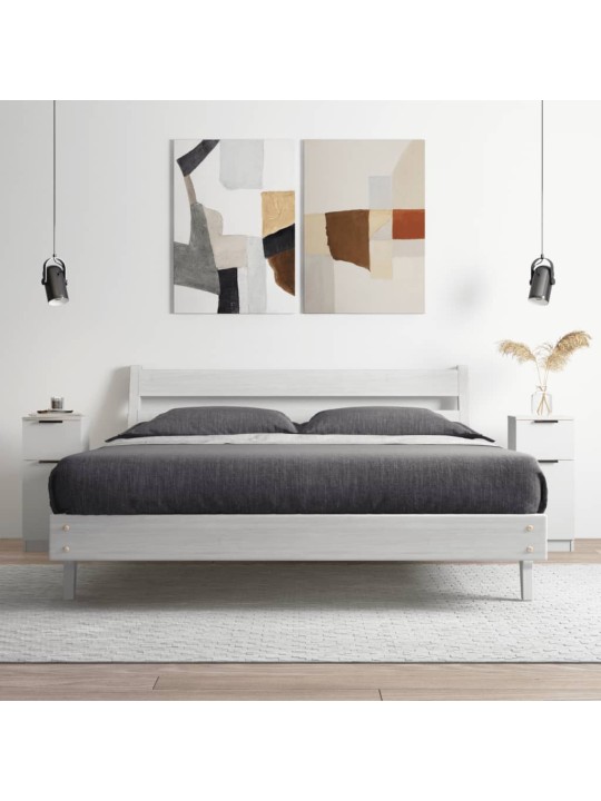 Příborníky 2 ks bílé 30 x 30 x 70 cm kompozitní dřevo