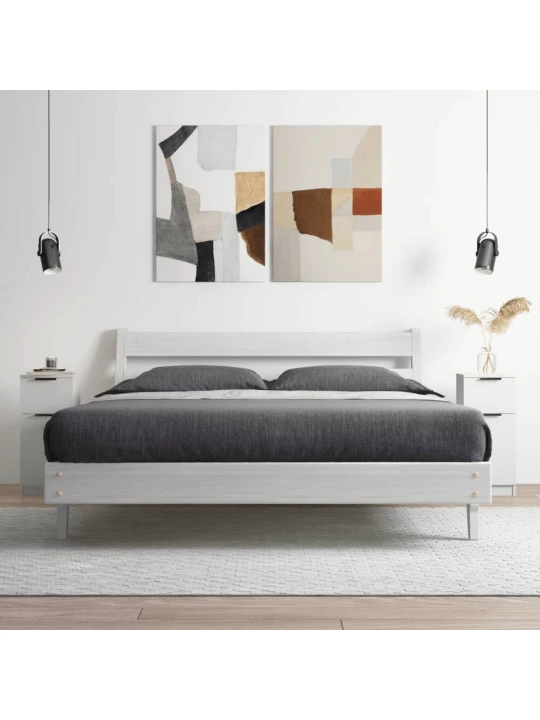 Příborníky 2 ks bílé 30 x 30 x 70 cm kompozitní dřevo
