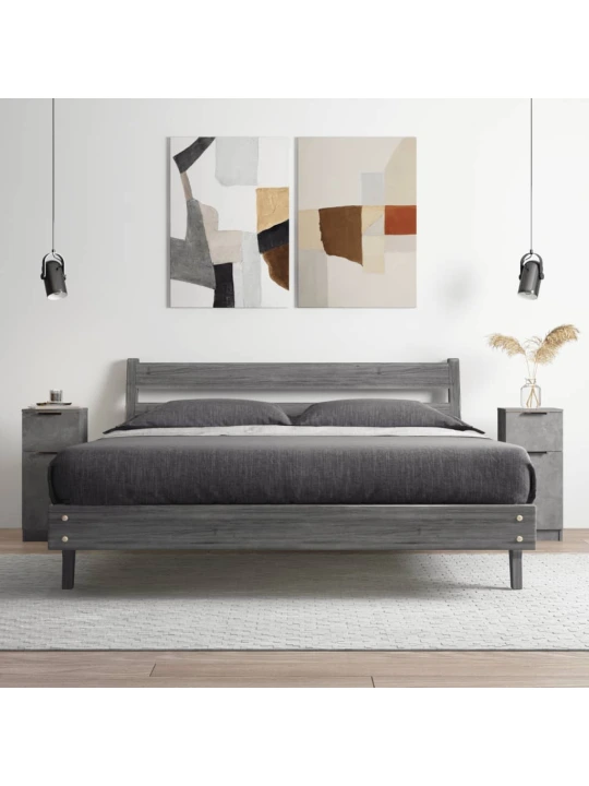 Příborníky 2 ks betonově šedé 30 x 30 x 70 cm kompozitní dřevo