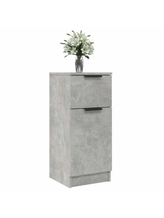 Příborníky 2 ks betonově šedé 30 x 30 x 70 cm kompozitní dřevo