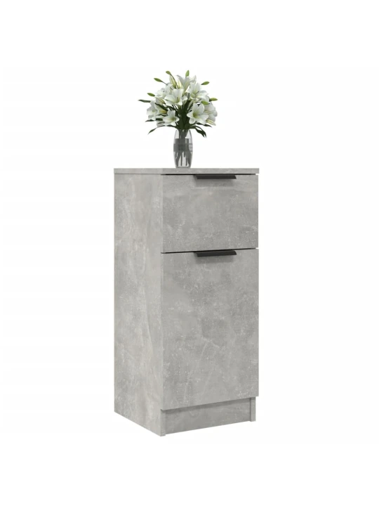 Příborníky 2 ks betonově šedé 30 x 30 x 70 cm kompozitní dřevo