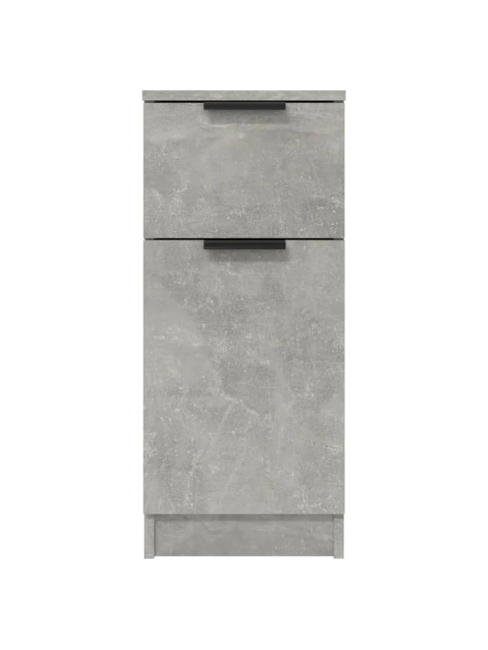 Příborníky 2 ks betonově šedé 30 x 30 x 70 cm kompozitní dřevo