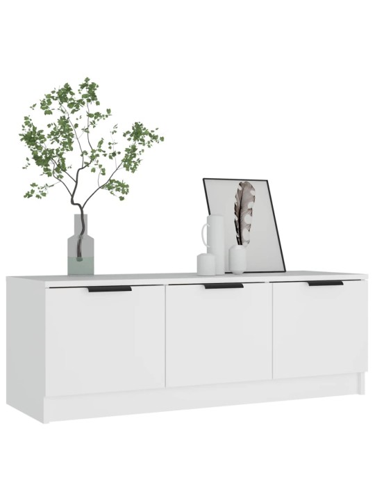 TV skříňka bílá 102 x 35 x 36,5 cm kompozitní dřevo