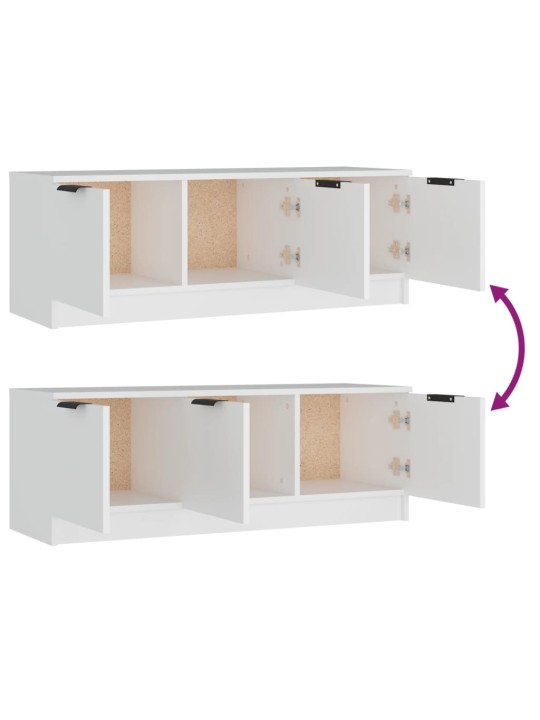 TV skříňka bílá 102 x 35 x 36,5 cm kompozitní dřevo