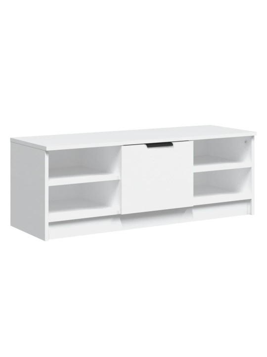 TV skříňka bílá 102 x 35,5 x 36,5 cm kompozitní dřevo