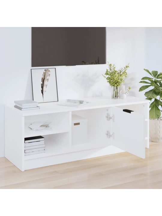 TV skříňka bílá 102 x 35,5 x 36,5 cm kompozitní dřevo