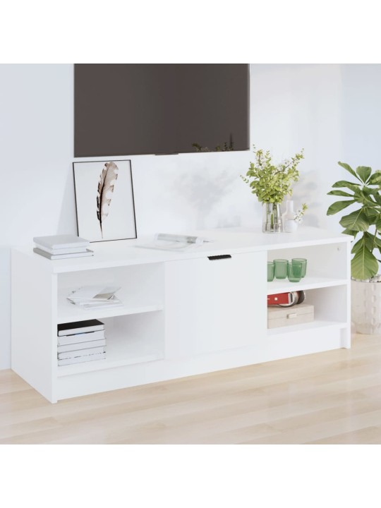TV skříňka bílá 102 x 35,5 x 36,5 cm kompozitní dřevo