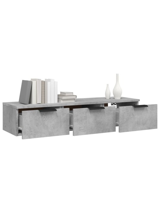 Nástěnná skříňka betonově šedá 102x30x20 cm kompozitní dřevo