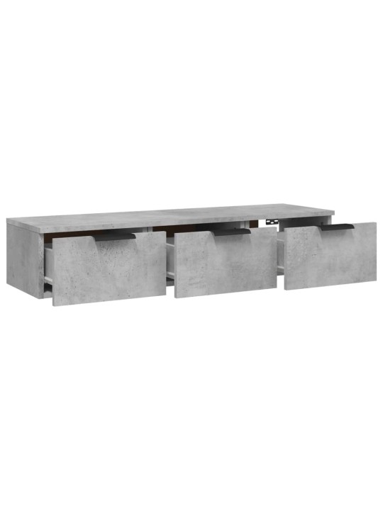 Nástěnná skříňka betonově šedá 102x30x20 cm kompozitní dřevo