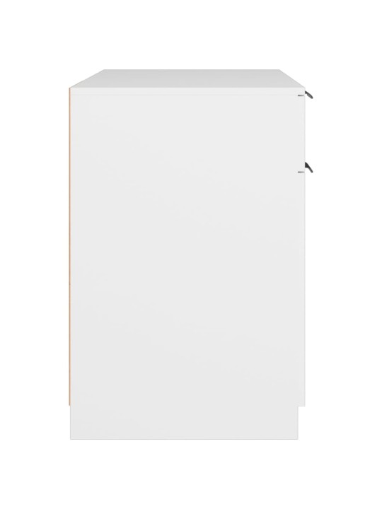 Psací stůl bílý 100 x 50 x 75 cm kompozitní dřevo