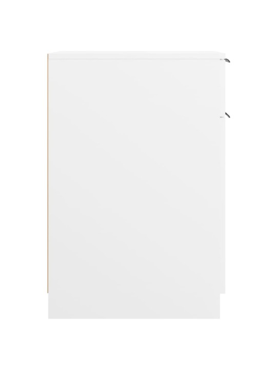 Skříňka k psacímu stolu bílá 33,5 x 50 x 75 cm kompozitní dřevo
