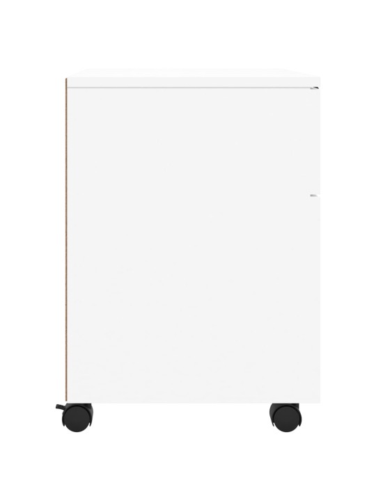 Mobilní kartotéka na kolečkách bílá 45x38x54cm kompozitní dřevo