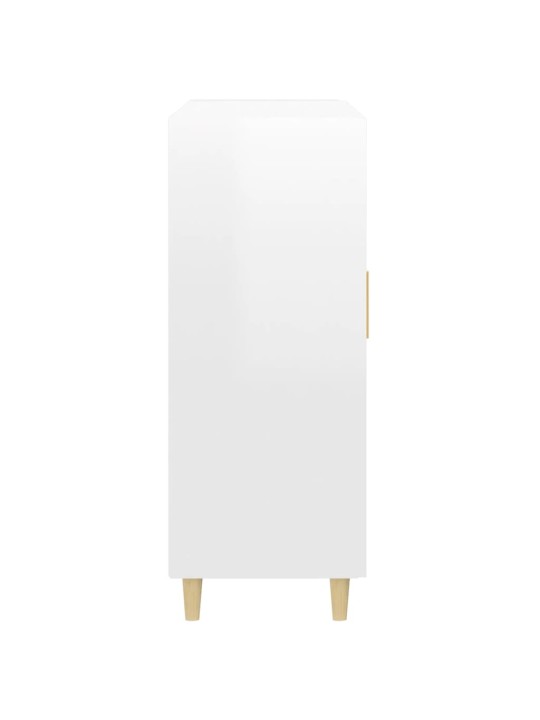 Příborník bílý s vysokým leskem 69,5x34x90 cm kompozitní dřevo
