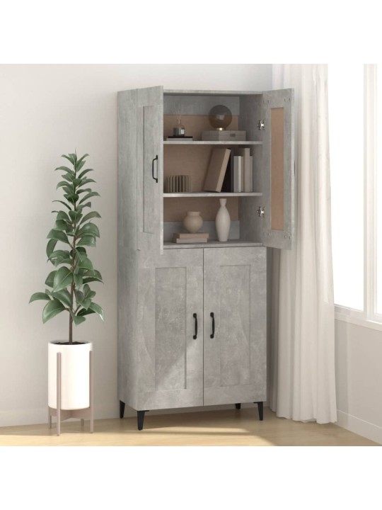 Příborník betonově šedý 69,5 x 34 x 90 cm kompozitní dřevo